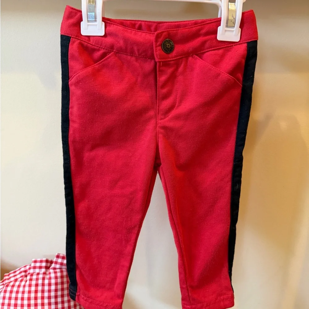 French Toast Toddler Girls Red and Black Pants Size 2T